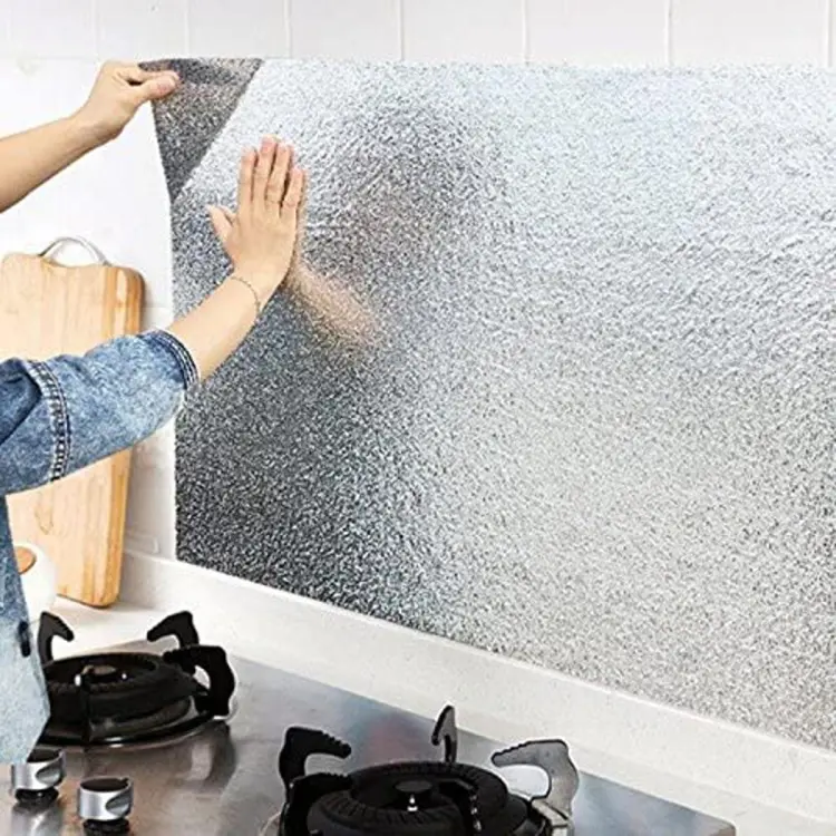 Silver Foil | Marble Sheet Sticker 40x200cm | Waterproof Self-Adhesive PVC Wallpaper for Furniture Walls - Image 2