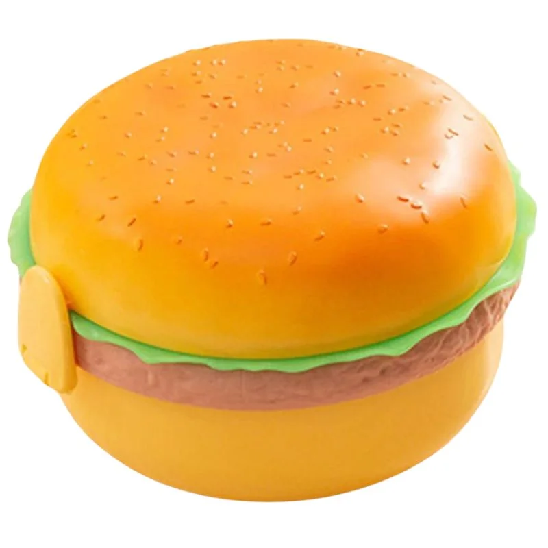 Hamburger Shaped Kids Lunch Box | Portable Multi-Layer Food Container for School & Travel - Image 2