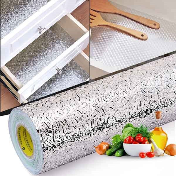 Silver Foil | Marble Sheet Sticker 40x200cm | Waterproof Self-Adhesive PVC Wallpaper for Furniture Walls - Image 3