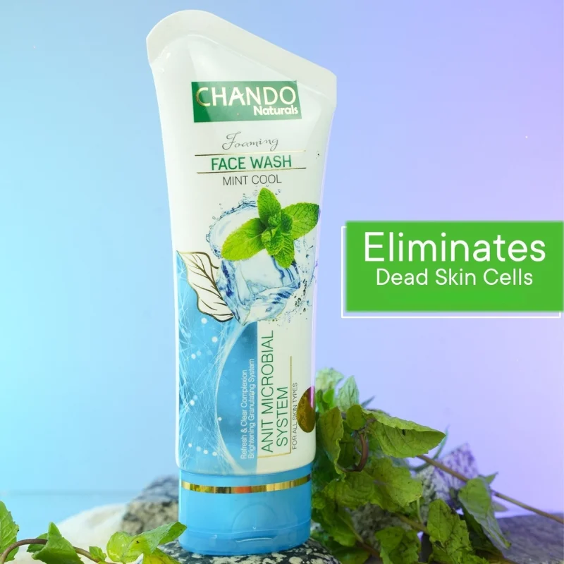 Face Wash | Chando Naturals Mint Cool Anti-Microbial Face Wash 100ml Daily Cleanser for Oily and Acne-Prone Skin - Image 3