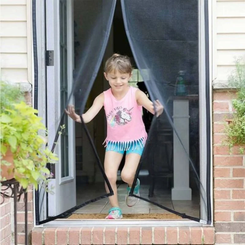 Hands-Free Retractable Magnetic Door Mesh | Magic Mesh Screen Door with Magnetic Closure | Random Colors - Image 3