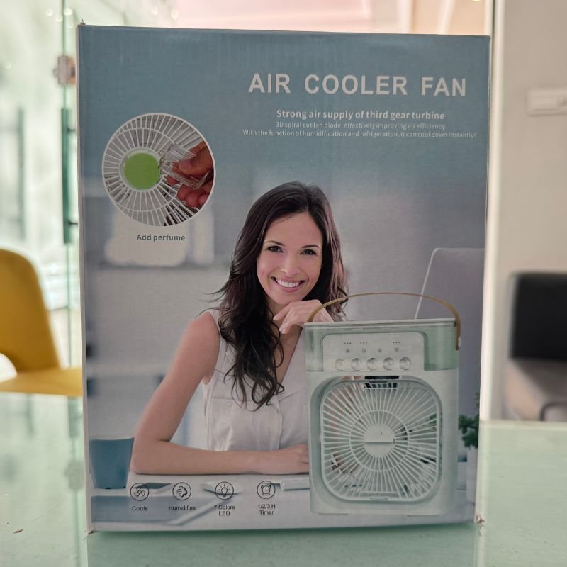 9 Inch Mist Fan | Portable Air Conditioner Fan | Mist Water, And Humidifier Function | Led Night Light Water Mist | Random Color - Image 4