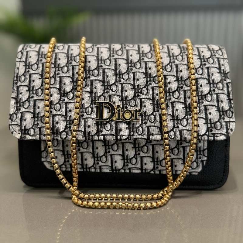 Black | Dior Oblique Canvas & Leather Flap Clutch | Luxury Designer Handbag for Women - Image 4