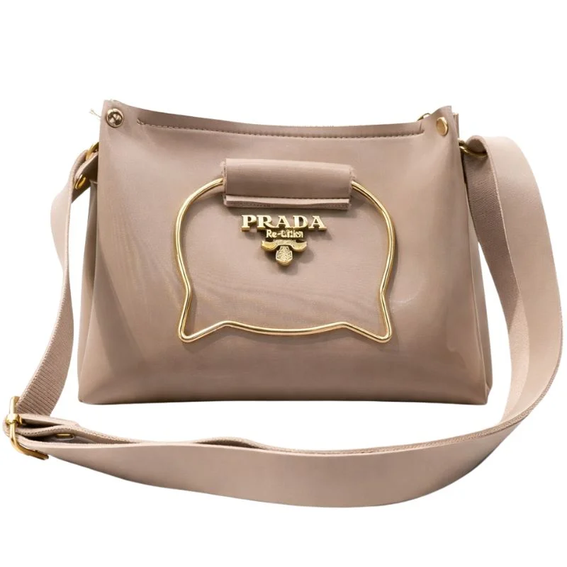 Beige Elegant Cat Handle Handbag for Girls & Ladies | Stylish Shoulder & Crossbody Bag with Gold Accents | Adjustable Strap - Image 3