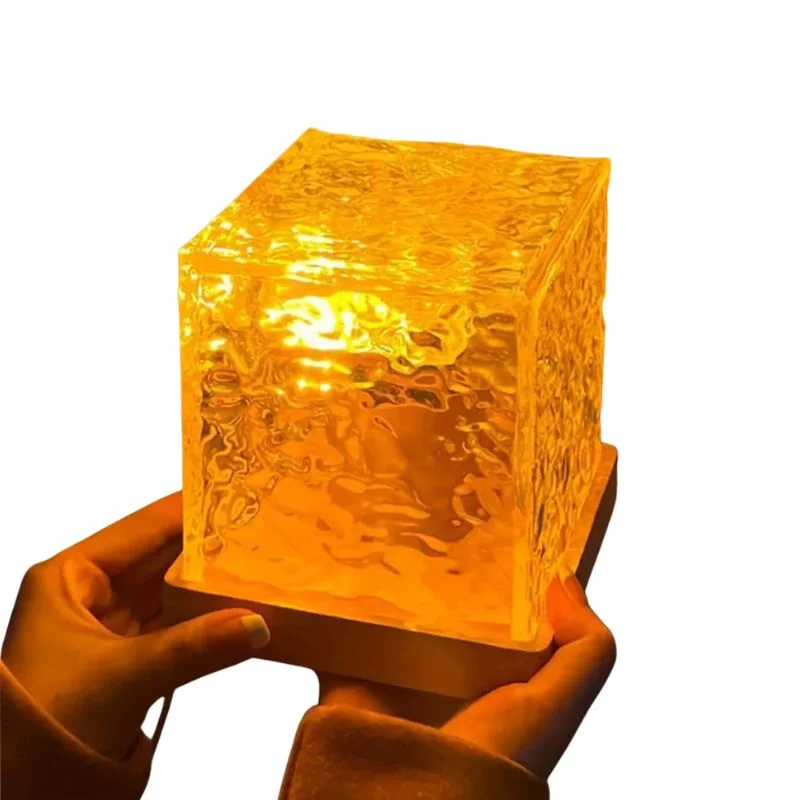 16 Colors Crystal Cube Ambient Light | RGB Water Ripple Lamp Projector with Remote Control | Dynamic Underwater Effect Mood Light for Bedroom, Living Room & Home Decor - Image 4
