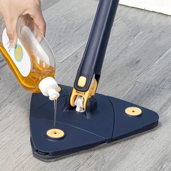 360° Twist Rotatable Triangle Mop with Long Handle Auto Squeeze Design for Floor, Wall, and Ceiling Cleaning - Image 4