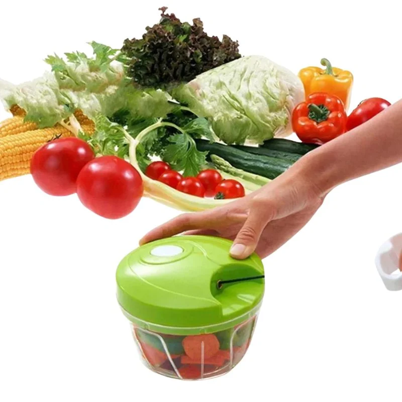Manual Mini Hand Pull Food Chopper | Spin Cutter Vegetable & Fruit Chopper | Food Processor for Onion, Garlic, Salad & Kitchen Use - Image 3