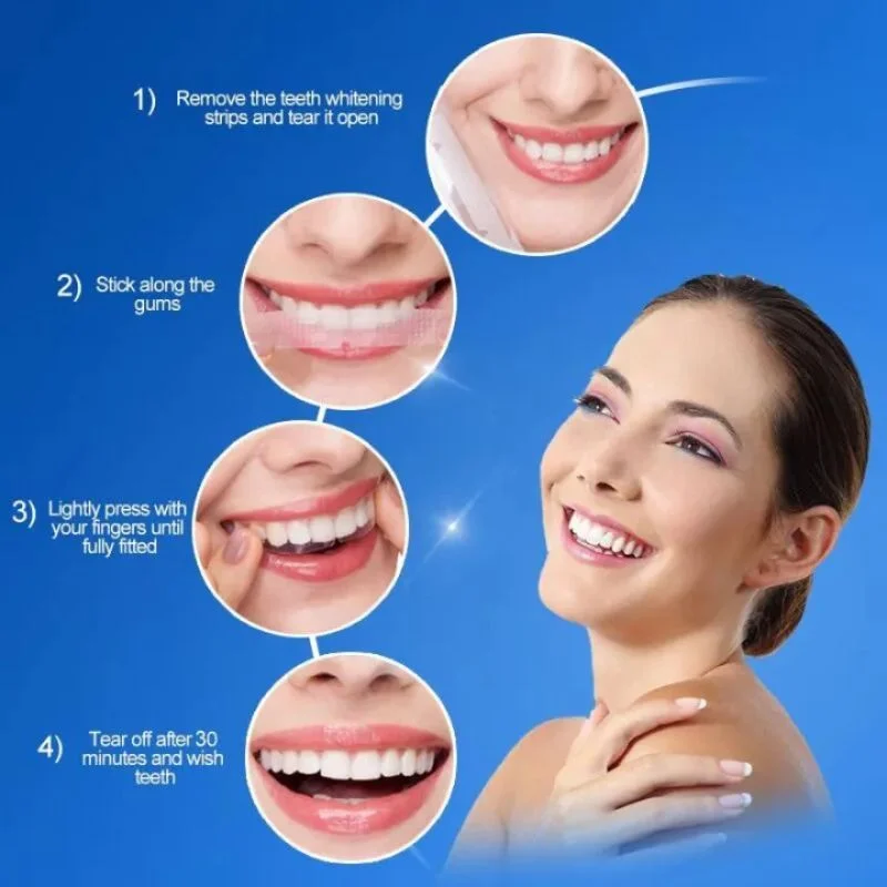 Gegemoon 9D Teeth Whitening Strips | Professional Teeth Whitening Kit | Enamel Safe Whitening Strips | Deep Stain Removal | Mint Flavor | 7 Pairs - Image 5
