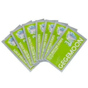 Gegemoon 3D Teeth Whitening Strips | Professional 7-Day Whitening Kit | Enamel Safe Whitening Strips | Deep Stain Removal | Mint Flavor | 7 Pairs