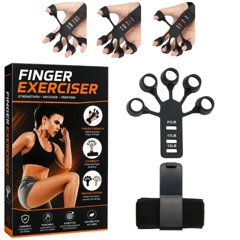 Adjustable Hand Grip Strengthener | Finger Exerciser & Hand Therapy Trainer | Grip Strength Trainer for Fitness, Rehabilitation & Arthritis Relief - Image 6