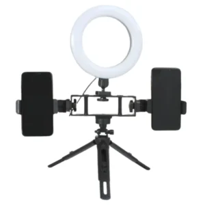 6-Inch Multi-Position Fill Light | Selfie Ring Light with Tripod Stand & Phone Holder | 3 Color Modes | USB Powered | Multicolor