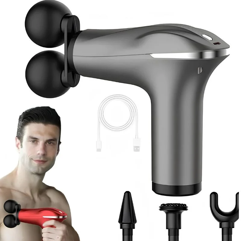 Fascial Tissue Massage Gun | Model BLD-329 | Rechargeable Massage Gun | LCD Display | 4 Massage Heads for Muscle Recovery & Pain Relief - Image 4